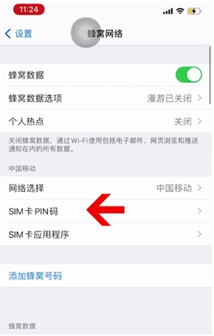 皇姑苹果14维修网分享如何给iPhone14的SIM卡设置密码 